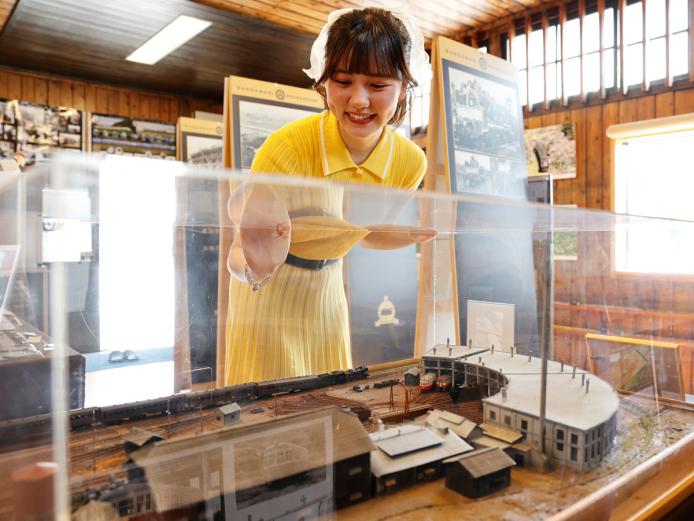 ▲当時の模型も展示しています