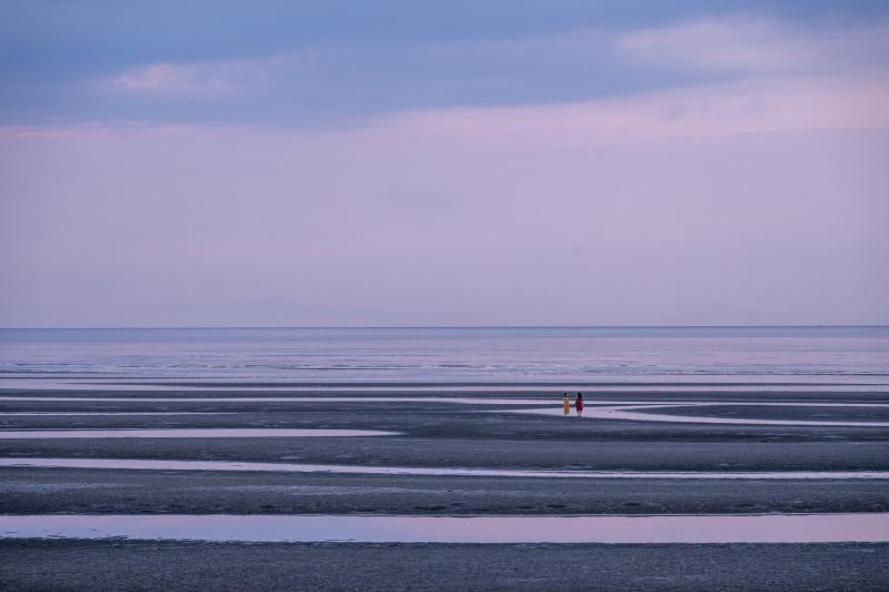 真玉海岸夕暮れ終盤遠景