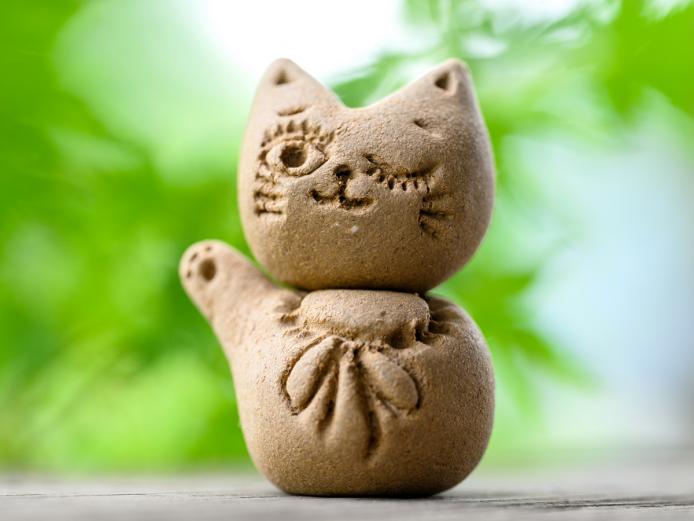▲こだわって作った福ねこ。この後、乾燥させて送ってくれる