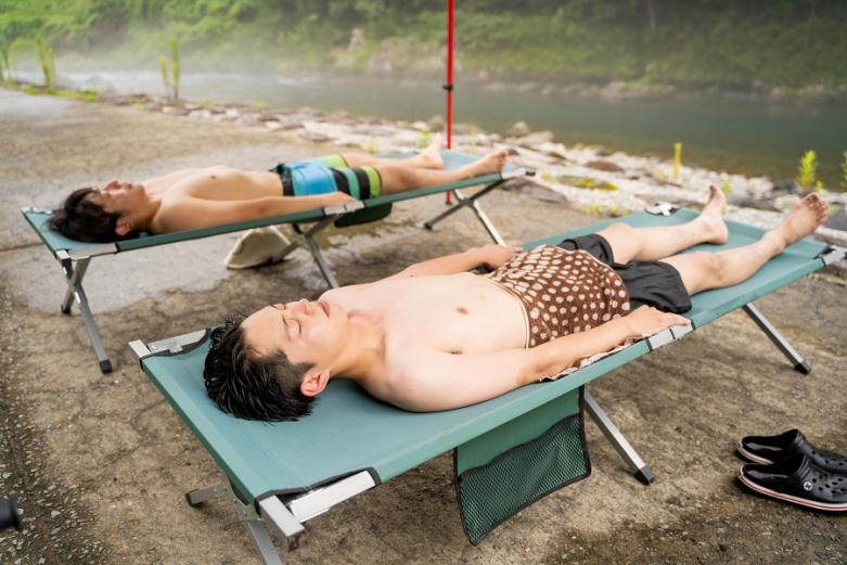 この「テントサウナ」→「川」→「外気浴」を3回体験することができます。