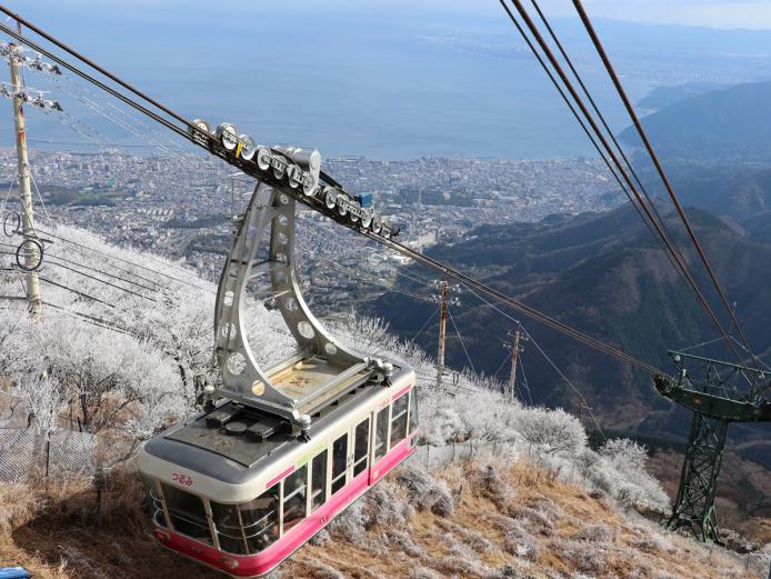 &lt;font color=&quot;#800080&quot;&gt;&lt;strong&gt;別府ロープウェイの霧氷&lt;/strong&gt;&lt;/font&gt;（別府市）&lt;br&gt;山麓の別府高原駅から大型ゴンドラに乗れば、標高1300mの銀世界。空気が冷たくて風が強い日の早朝に、枝葉に白い華が咲いたような霧氷が山上を覆います。見頃は１2月～2月。山頂は氷点下、暖かい服装・手袋・帽子・滑らない靴でお出かけを。&lt;hr&gt;&lt;span style=&quot;font-size:14px;&quot;&gt;&lt;strong&gt;【DATA】&lt;/strong&gt;&lt;br /&gt;住所／大分県別府市南立石字寒原10-7&lt;br&gt;電話／0977-22-2278&lt;br&gt;営業時間／冬季9:00～17:00、夏季～17:30（上り最終便は各30分前）&lt;br&gt;料金／往復 大人1８00円、シニア1700円、小人９00円 ほか&lt;br&gt;休み／なし&lt;br&gt;駐車場／250台&lt;br&gt;交通アクセス／別府ICから車で約７分&lt;br &gt;&lt;a href=&quot; https://www.beppu-ropeway.co.jp &quot; target=&quot;_blank&quot;&gt;&lt;font color=&quot;#0033ff&quot;&gt;HPはこちら&lt;/font&gt;&lt;/a&gt;&lt;br&gt;&lt;a href=&quot; https://x.gd/309PG &quot; target=&quot;_blank&quot;&gt;&lt;font color=&quot;#0033ff&quot;&gt;MAPはこちら&lt;/font&gt;&lt;/a&gt;&lt;/span&gt;&lt;br&gt;&lt;br&gt;