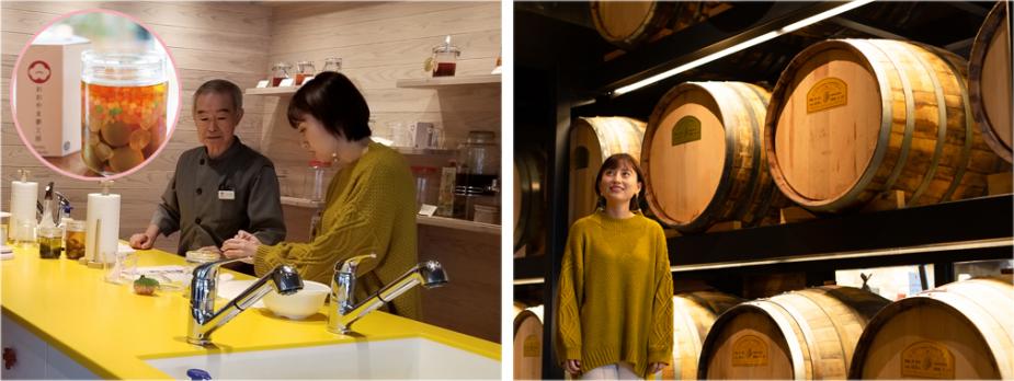 &lt;font color=&quot;#800080&quot;&gt;【梅酒蔵おおやま My梅酒づくり体験】&lt;/font&gt;&lt;br&gt; 九州有数の梅の産地である日田市大山町の梅酒工場で梅酒づくりが体験できます。梅酒の知識豊富なスタッフ指導のもと、自分好みの梅やベース酒を選び、ボトルに詰めて完成！とっても簡単です。ショップにはさまざまな種類の梅酒や梅干し、日田の厳選されたお土産などが揃います。&lt;br&gt; 【DATA】&lt;br&gt; 住所：日田市大山町西大山4587／電話：0973-52-3004／営業時間：9:00～17:00 梅酒づくり体験13:00～・14:00～の2回（約30分）※前日17時までに要予約／休み：不定／P：大型バス4台、普通車140台／アクセス：日田ICから車で約30分&lt;br&gt; &lt;a href=&quot;https://www.umehibiki.jp/umesyugura/&quot; target=&quot;_blank&quot;&gt;詳細はこちら&lt;/a&gt;&lt;br&gt;&lt;br&gt;