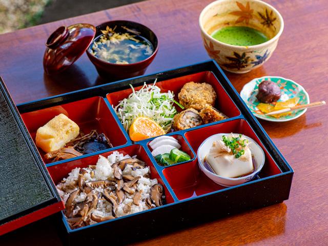 <font color="#ff1493"><strong>姫野一郎商店「茶房ひめ野」</strong></font><br>明治10年創業の老舗椎茸問屋『姫野一郎商店』が営む茶房。明治初期に建てられた町家を改装した店内は、柱や梁など当時の温かみを感じる、和の空間が広がっています。地元の旬の素材で仕上げた松花堂弁当「椎茸づくし」や竹田の名水で入れたコーヒーもおすすめです。<hr><span style="font-size:14px;"><strong>【DATA】 </strong><br /> 住所／竹田市竹田町239<br>電話／0974-63-2385<br>駐車場／5台<br>アクセス／竹田ICから車で約5分<br /><a href="https://shiitake-himeno.co.jp/blog/3809" target="_blank"><font color="#0033ff">詳細はこちら</font></a></span>