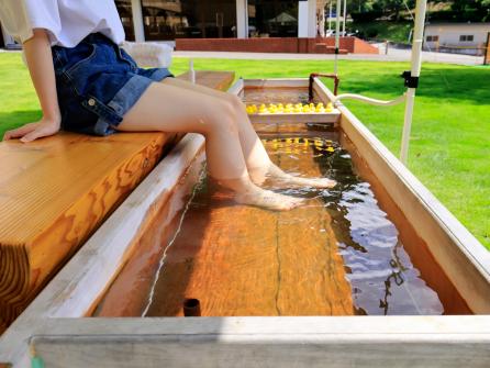 質の高い温泉を足湯でも気軽に体験できるのが嬉しい