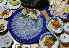 バスで行く!佐伯「いそよし」豪快!豊後活きふぐ料理の夜ツアー
